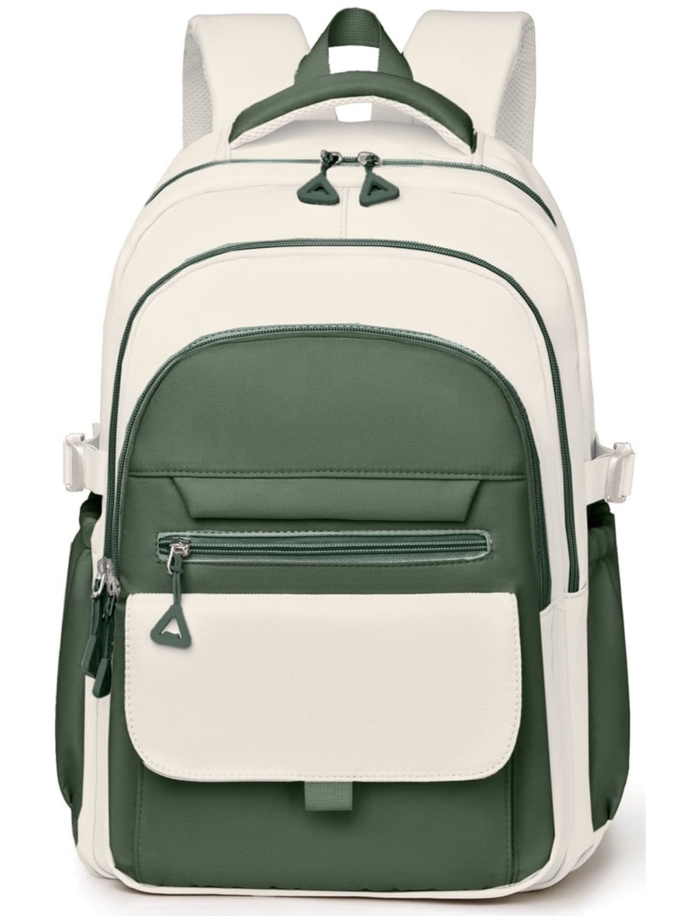 Girls White And Green Two-Tone Backpack W